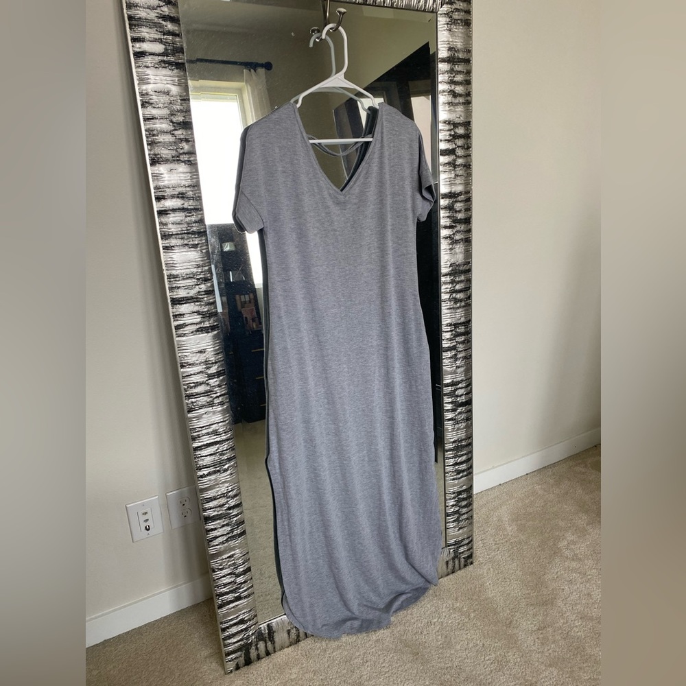 Ultra Soft Grey T-Shirt Dress